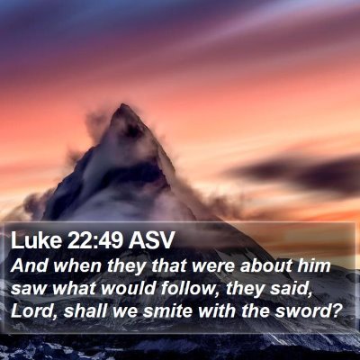 Luke 22:49 ASV Bible Verse Image