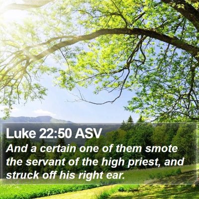 Luke 22:50 ASV Bible Verse Image