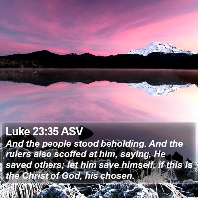 Luke 23:35 ASV Bible Verse Image
