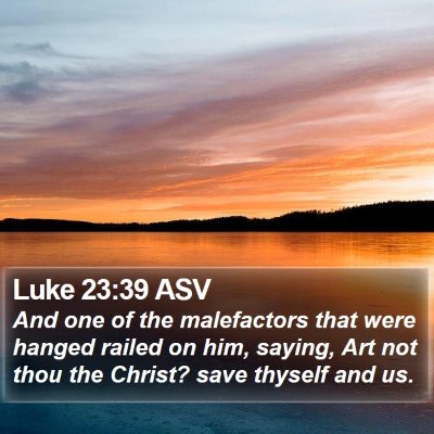 Luke 23:39 ASV Bible Verse Image