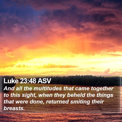 Luke 23:48 ASV Bible Verse Image