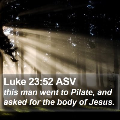 Luke 23:52 ASV Bible Verse Image