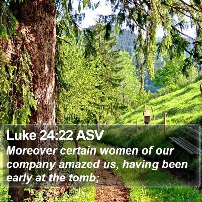 Luke 24:22 ASV Bible Verse Image