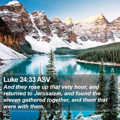 Luke 24:33 ASV Bible Verse Image