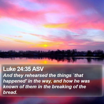 Luke 24:35 ASV Bible Verse Image