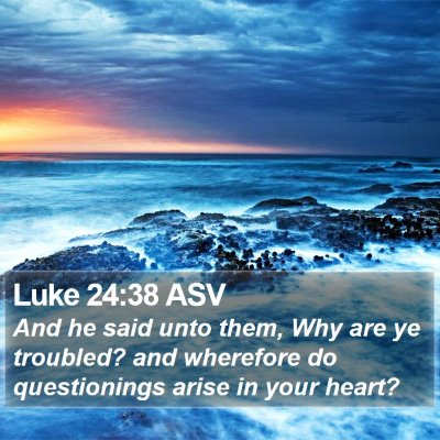 Luke 24:38 ASV Bible Verse Image