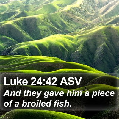 Luke 24:42 ASV Bible Verse Image