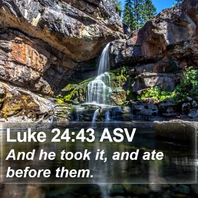 Luke 24:43 ASV Bible Verse Image