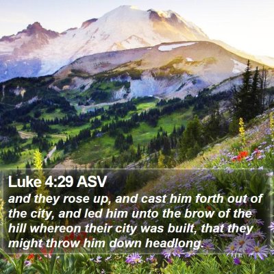 Luke 4:29 ASV Bible Verse Image