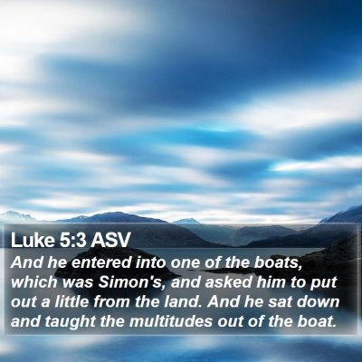 Luke 5:3 ASV Bible Verse Image