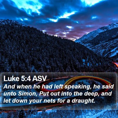 Luke 5:4 ASV Bible Verse Image