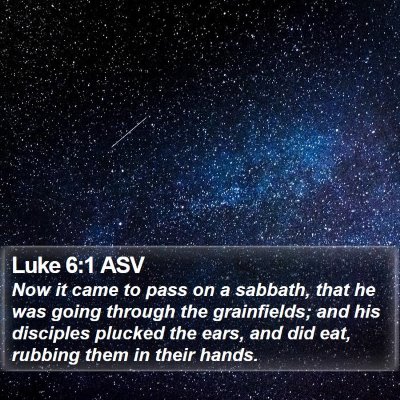 Luke 6:1 ASV Bible Verse Image