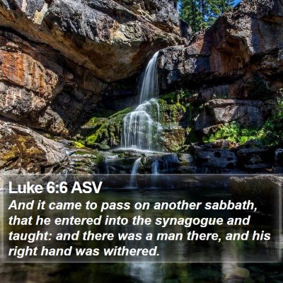 Luke 6:6 ASV Bible Verse Image