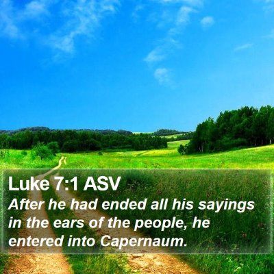 Luke 7:1 ASV Bible Verse Image