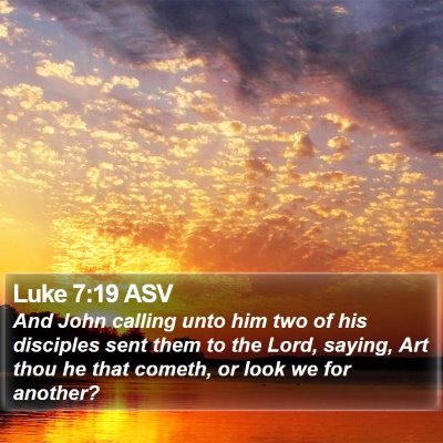 Luke 7:19 ASV Bible Verse Image