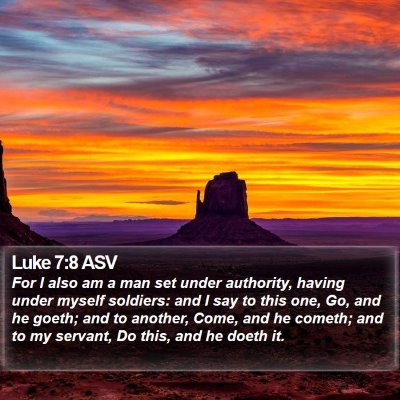 Luke 7:8 ASV Bible Verse Image