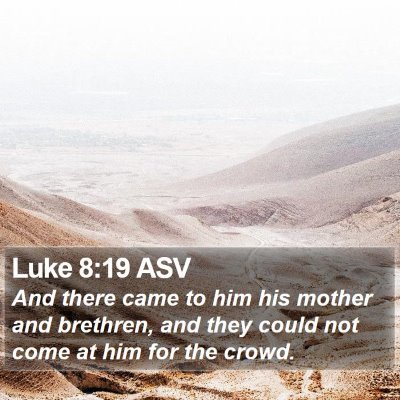 Luke 8:19 ASV Bible Verse Image