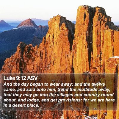 Luke 9:12 ASV Bible Verse Image