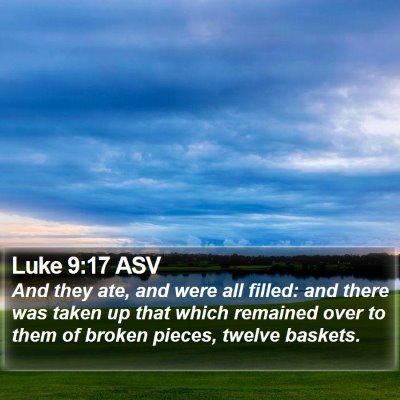 Luke 9:17 ASV Bible Verse Image