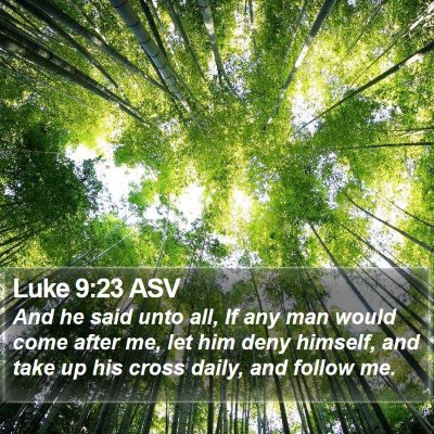 Luke 9:23 ASV Bible Verse Image