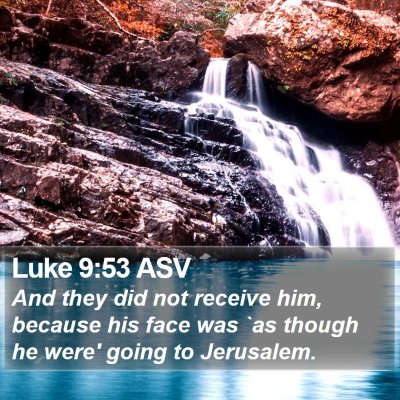 Luke 9:53 ASV Bible Verse Image