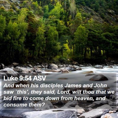 Luke 9:54 ASV Bible Verse Image
