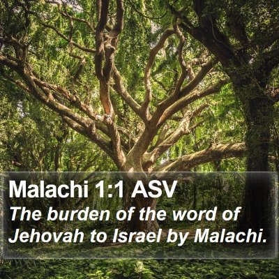 Malachi 1:1 ASV Bible Verse Image
