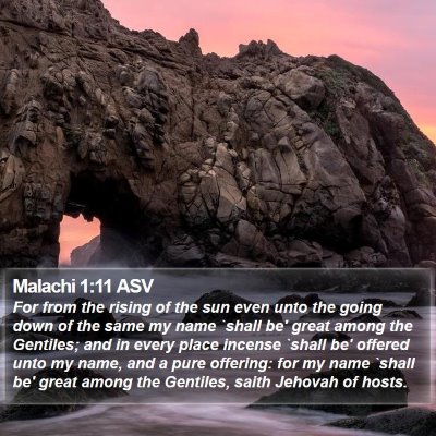 Malachi 1:11 ASV Bible Verse Image
