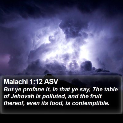 Malachi 1:12 ASV Bible Verse Image