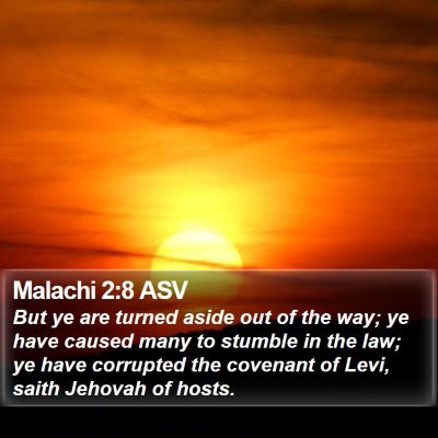 Malachi 2:8 ASV Bible Verse Image