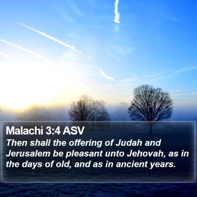 Malachi 3:4 ASV Bible Verse Image