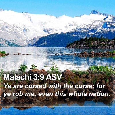 Malachi 3:9 ASV Bible Verse Image