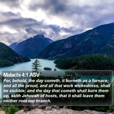 Malachi 4:1 ASV Bible Verse Image
