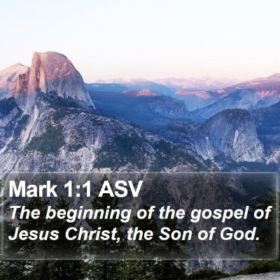 Mark 1:1 ASV Bible Verse Image