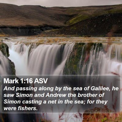 Mark 1:16 ASV Bible Verse Image