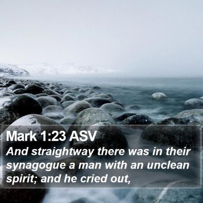 Mark 1:23 ASV Bible Verse Image