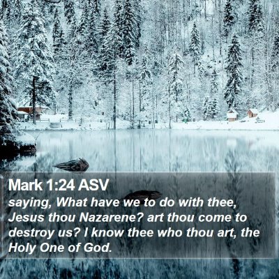 Mark 1:24 ASV Bible Verse Image