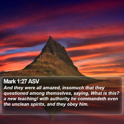 Mark 1:27 ASV Bible Verse Image