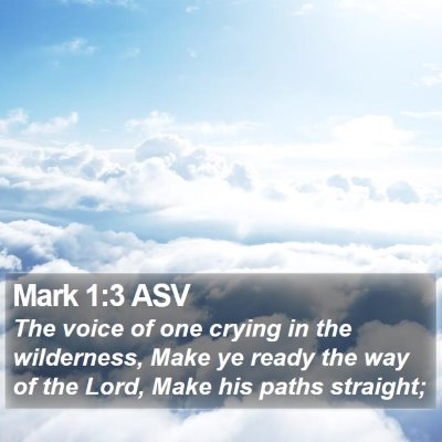 Mark 1:3 ASV Bible Verse Image