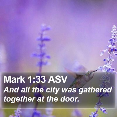Mark 1:33 ASV Bible Verse Image