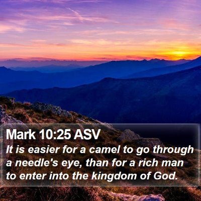 Mark 10:25 ASV Bible Verse Image