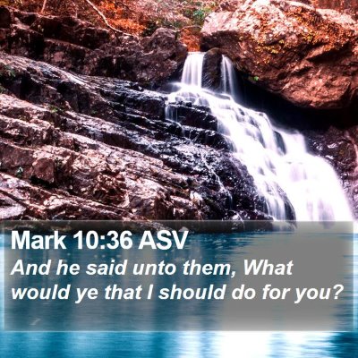Mark 10:36 ASV Bible Verse Image