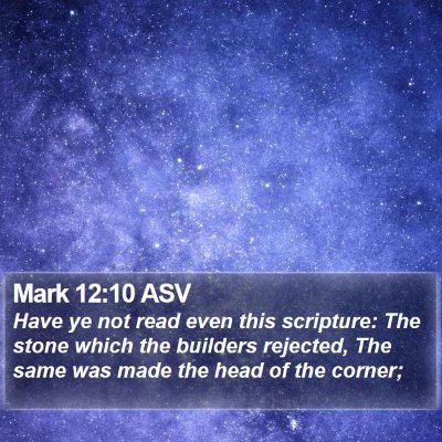 Mark 12:10 ASV Bible Verse Image