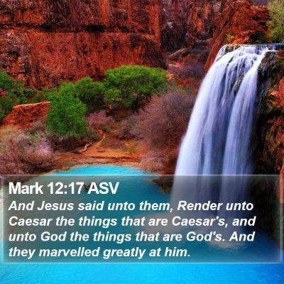Mark 12:17 ASV Bible Verse Image