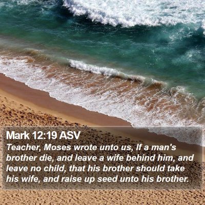 Mark 12:19 ASV Bible Verse Image