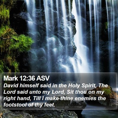 Mark 12:36 ASV Bible Verse Image