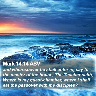 Mark 14:14 ASV Bible Verse Image