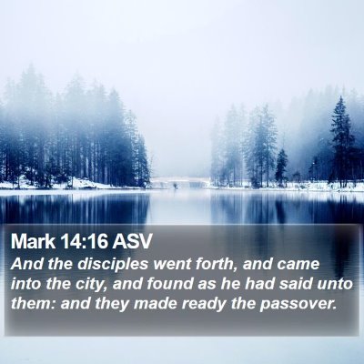 Mark 14:16 ASV Bible Verse Image