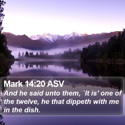 Mark 14:20 ASV Bible Verse Image