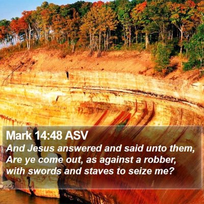 Mark 14:48 ASV Bible Verse Image